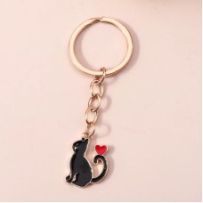 Black Cat Keychain - 8181-B