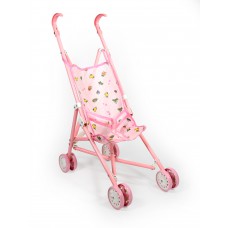 Καρότσι μεταλλικό με μωρό κούκλα ροζ - 004354-87140