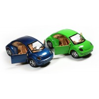 Αυτοκινητάκι μεταλλικό beetle 16εκ. 1:24 σε 3 χρώματα - 9712Β-WL