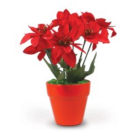 Αλεξανδρινό γλαστράκι με 7 λουλούδια 30εκ. σε 2 χρώματα - 008765